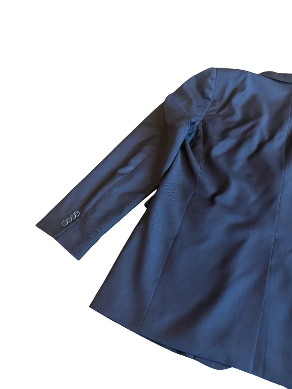 Theory Navy Two Button Notch Lapel Blazer Jacket Sport Coat Wool Size 46 Men's